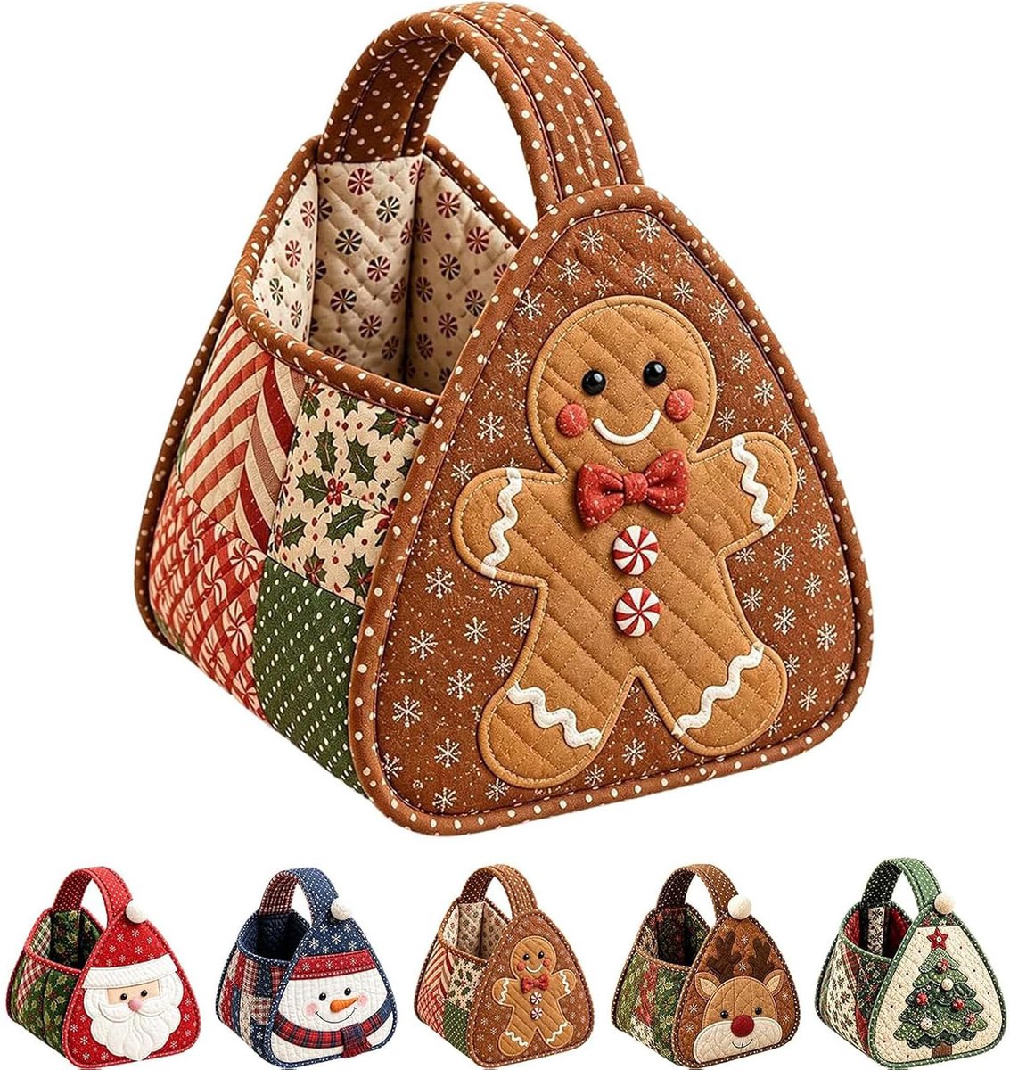 Casalola – Kerstthema DIY Borduurpakket – Handgemaakte Cadeaus Naaien – Borduurpakket voor Beginners – Kerstborduurwerk – Kerstopbergmand – Opbergmand voor Kerstdecoratie—hert