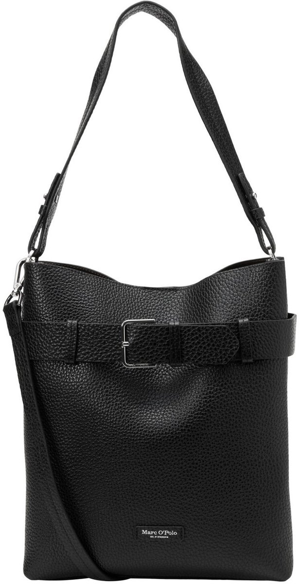 Marc O'Polo schoudertas Brinja Hobo Bag Black zwart