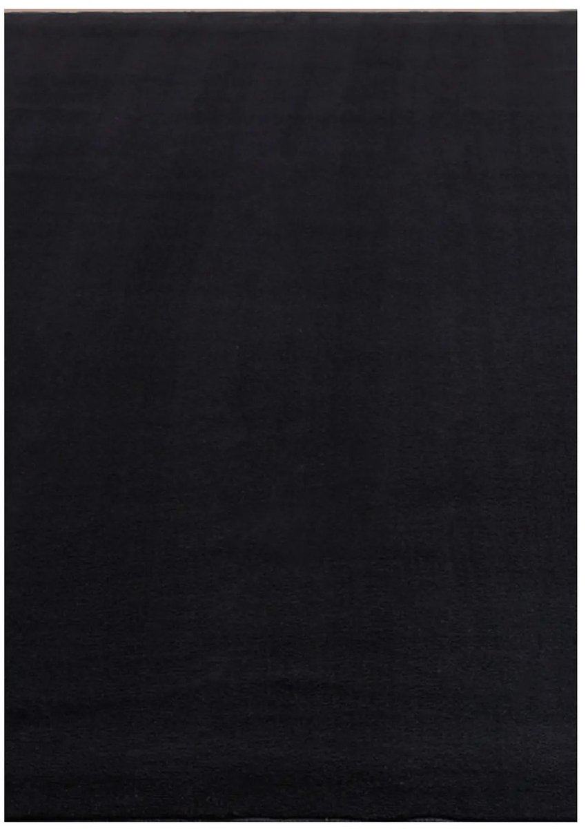 Dutch XXL Wasbaar Vloerkleed | Tapijt | Sky | Uni | Zwart | 60x110 cm