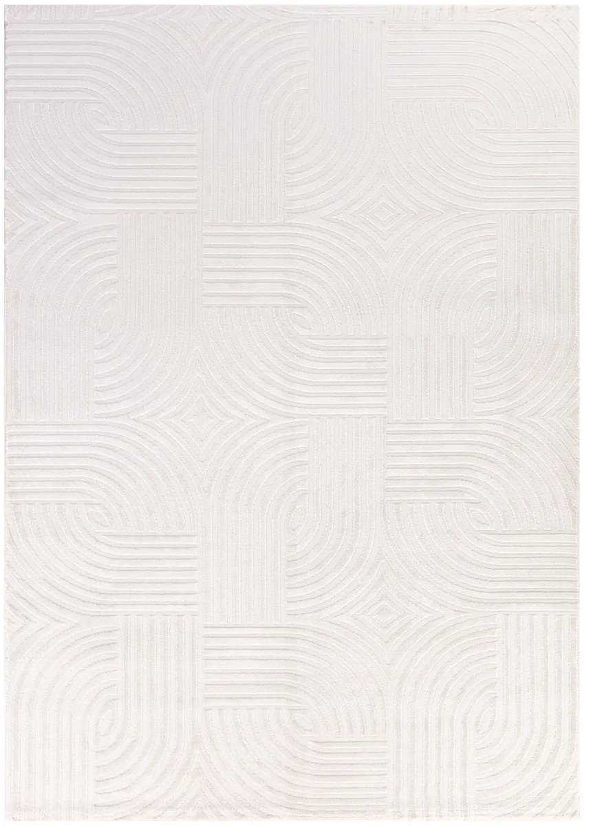 Dutch XXL Scandinavisch Vloerkleed | Tapijt | Sahara | Bogen | Crème | 280x370 cm