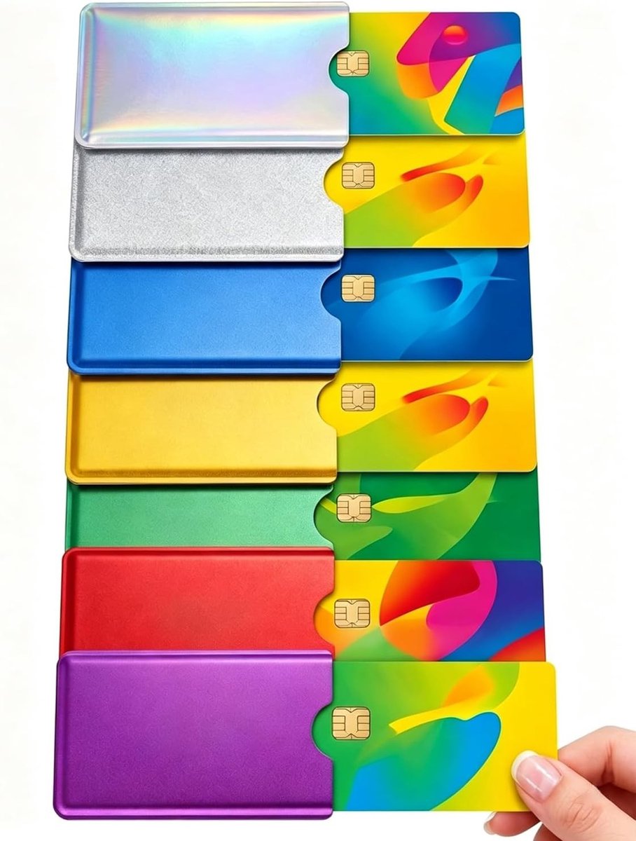 RFID Beschermhoes voor Creditcards en ID Kaarten, Bescherming tegen Gegevensdiefstal, Verkrijgbaar in Diverse Kleuren, Veilig en Duurzaam