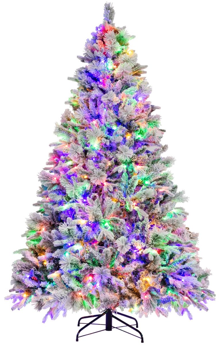 SureDeal® - Kerstbom - Kunstkerstboom - Sneeuw - Lichtmodi - PVC Takpunten - Naturel