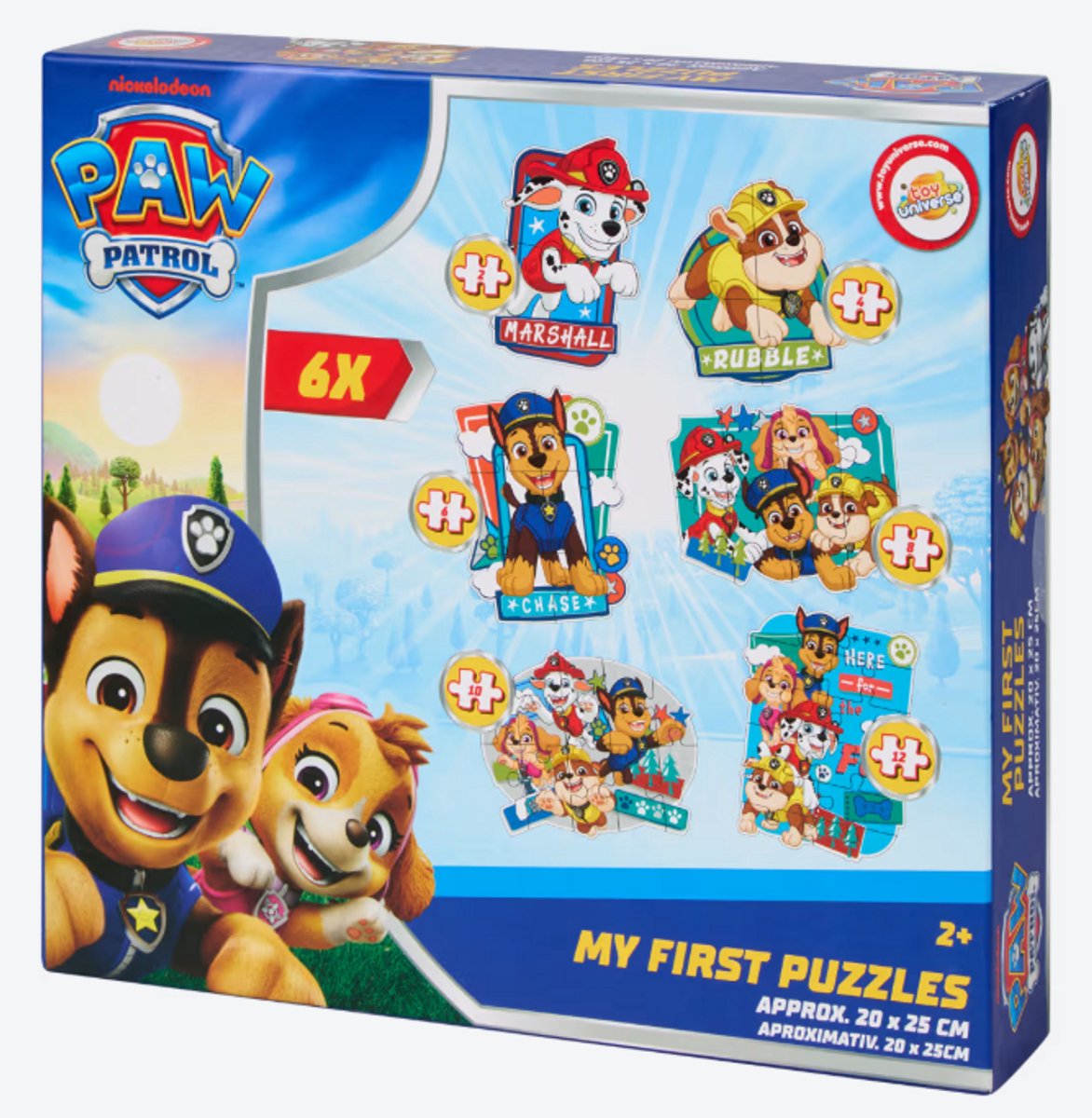 PAW Patrol My First Puzzles – 6 Kinderpuzzels – Chase, Marshall, Rubble & Skye – Vanaf 2 Jaar