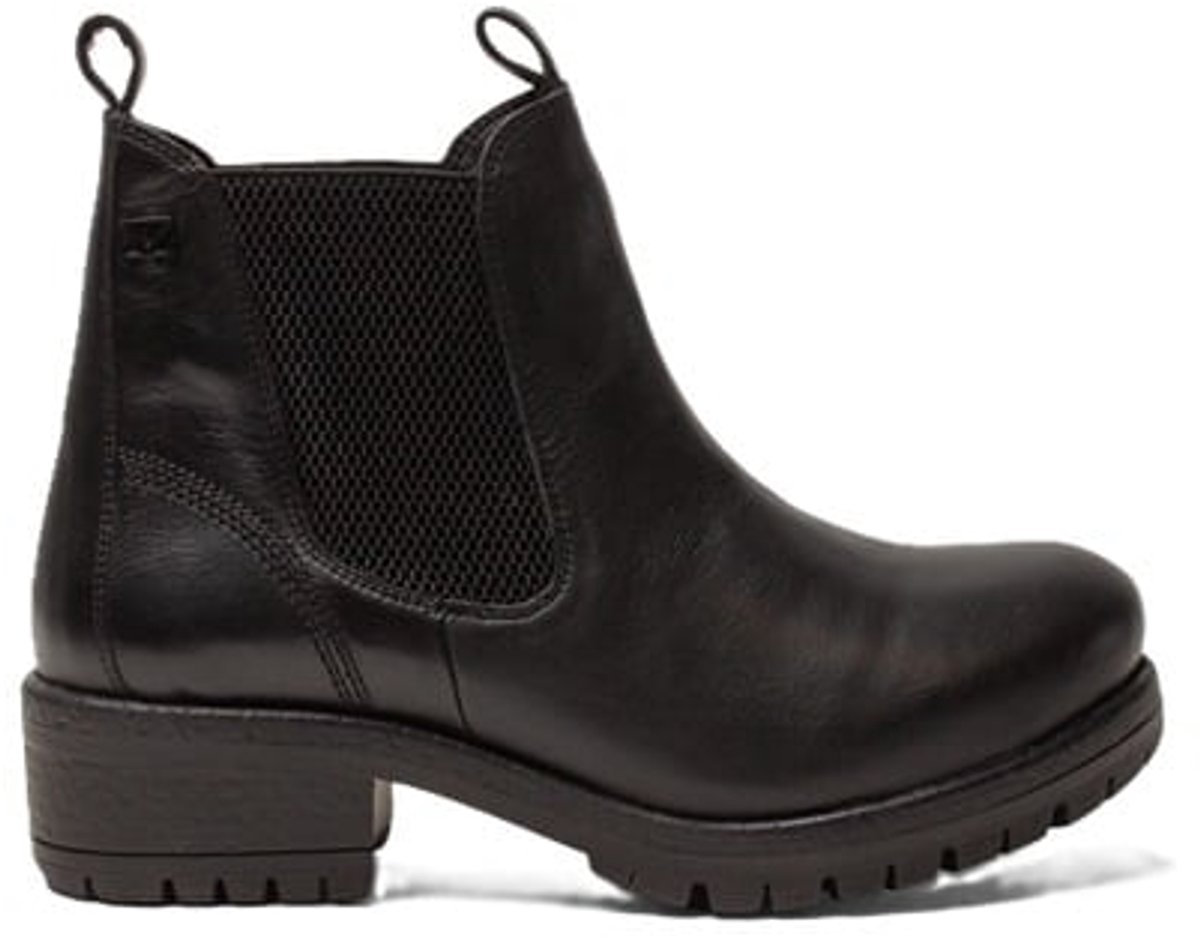Lazamani dames chelsea boots zwart leer