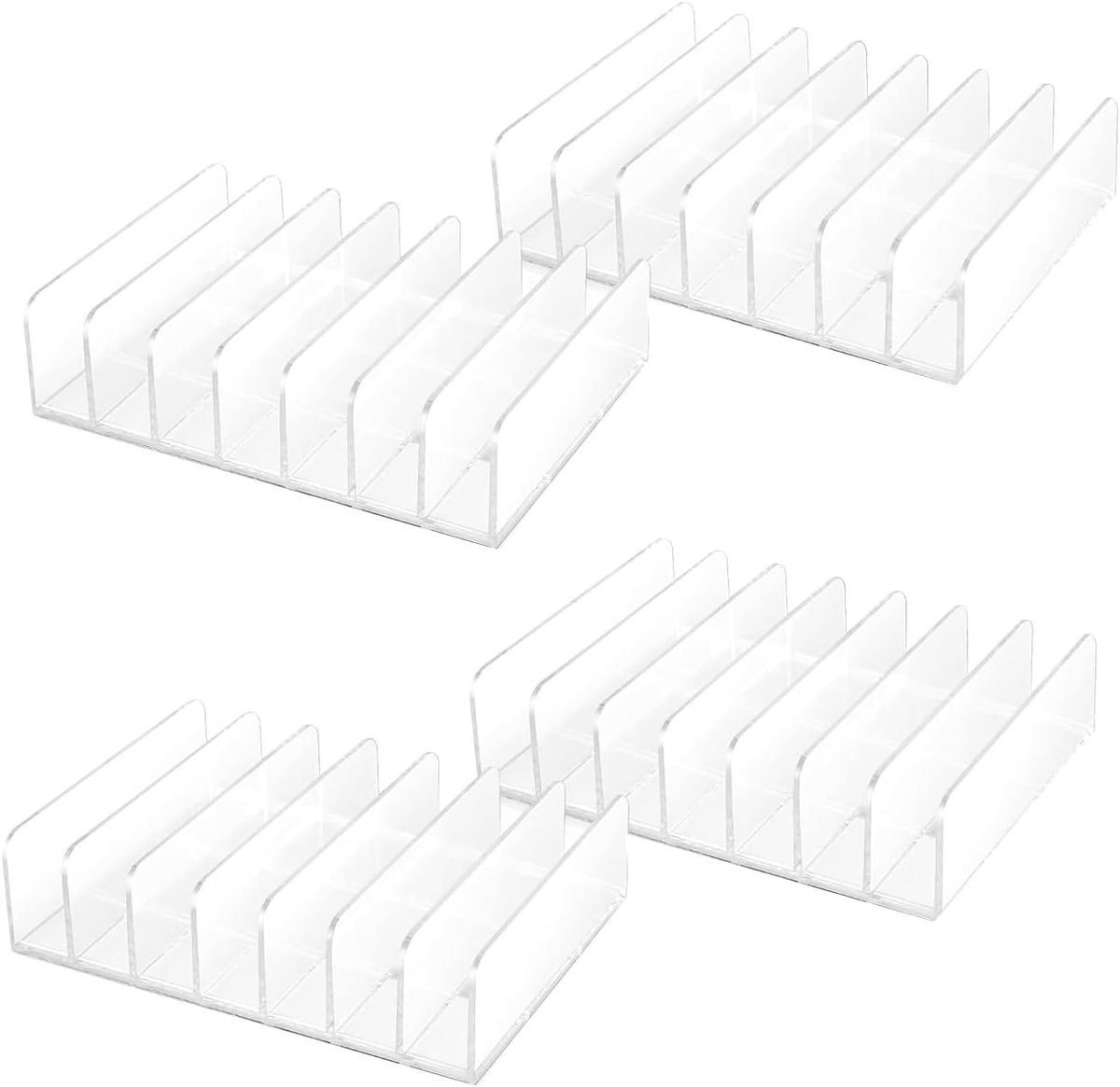 Ruimtebesparend CD/DVD Opslagsysteem - 4x Transparante Acryl Multimedia Organizer voor Efficiënte Opslag en Organisatie