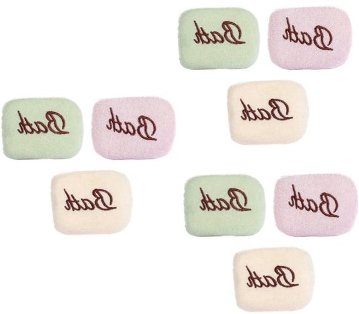 Badsponzen Set - Was spons baby - Baby hygiëne - Zacht en absorberend - 9 stuks - Paars groen beige