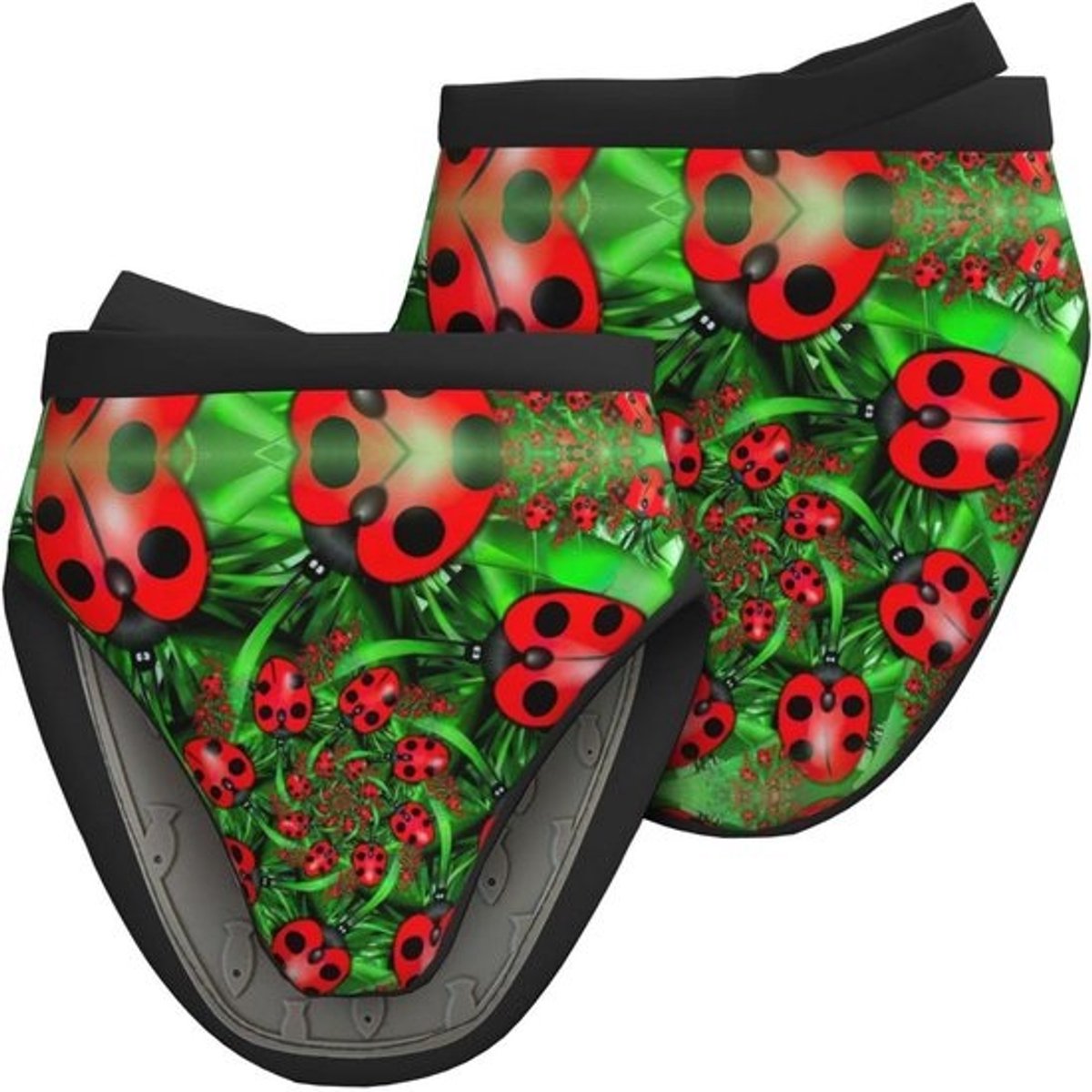Ovenwanten Lieveheersbeestje - Mini Ovenhandschoenen Keuken - Hete Pannen Vasten - Hittebestendig tot 260°C - 16x16 cm - Rood