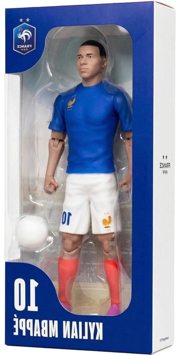 Voetbal Actiefiguur - Speler Figuur - Verzamelobject Tonen - 10 Gewrichtspunten - 20 CM - Blauw