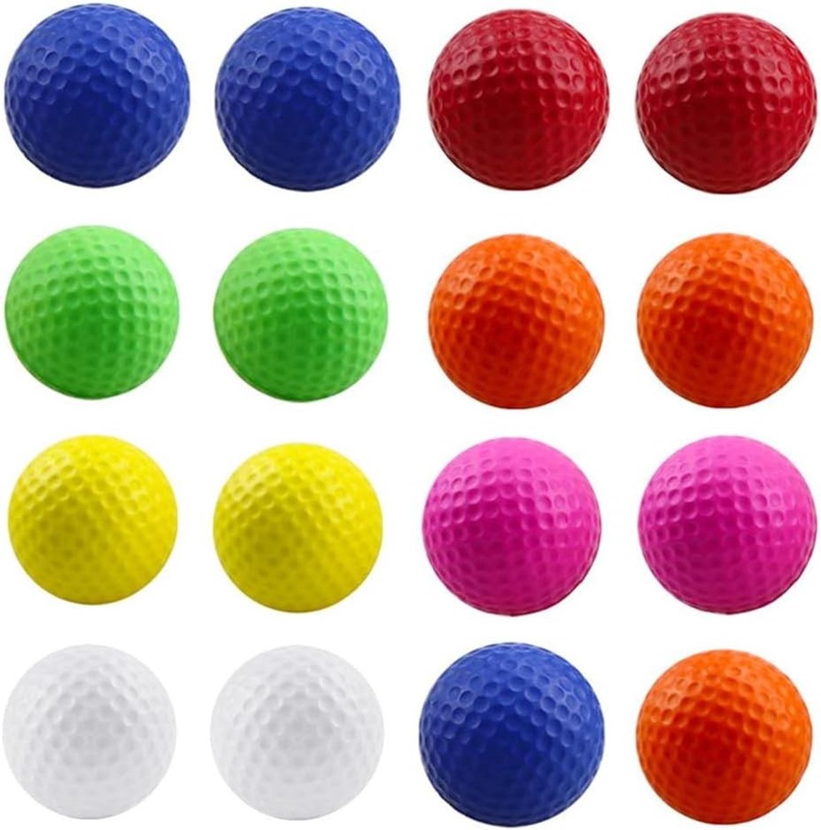 Set van 16 Mini Golfballen voor Indoor en Outdoor Gebruik, Ideaal voor Training en Oefeningen voor Beginners en Gevorderden