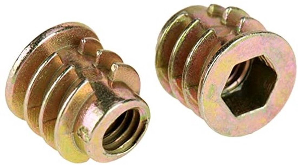 M4 Hex Schroefdop - 50 Stuks - 8mm Zinklegering Mortise Nuts voor Meubels