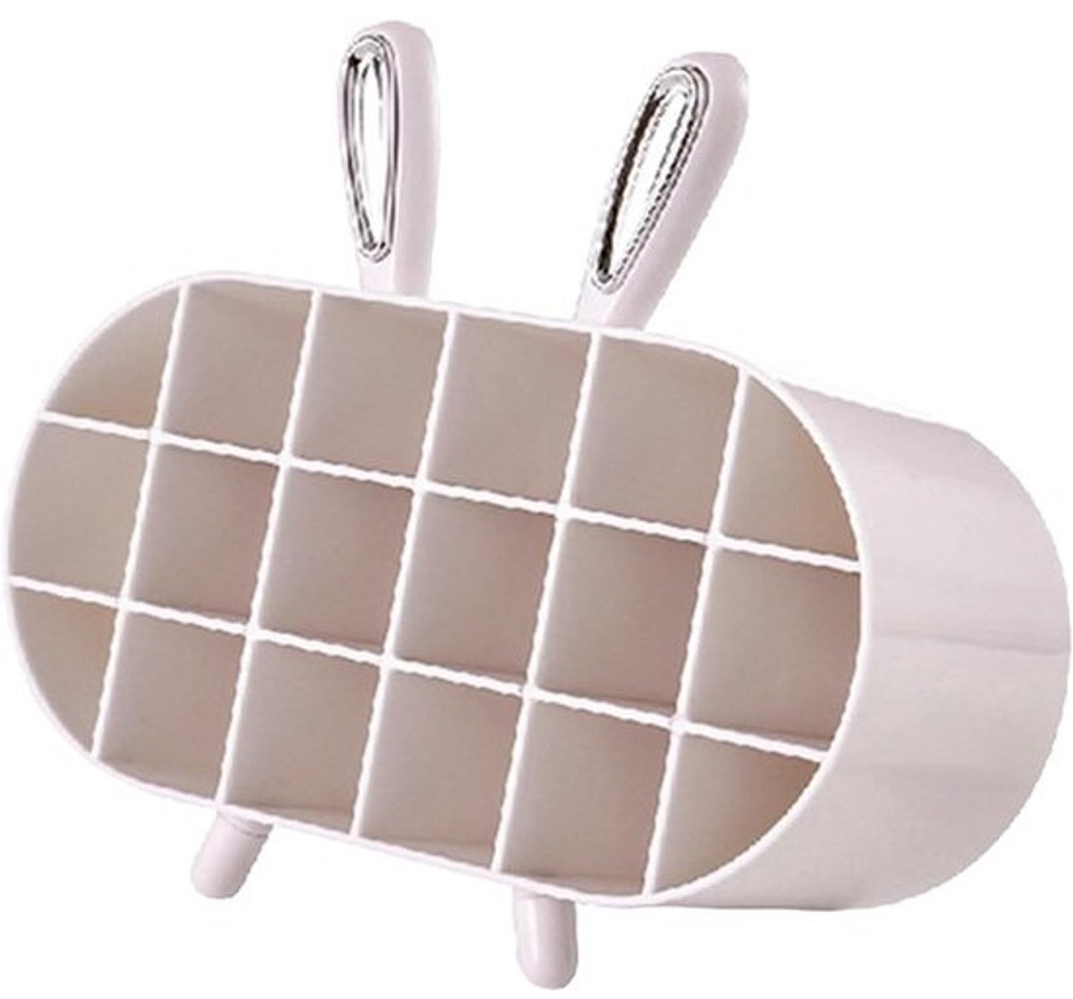 Lippenstifthouder Organizer - Cosmetica Opberger - Make-up Sorteren - 14 Vakken Ontwerp - 15 x 7 x 15 cm - Wit
