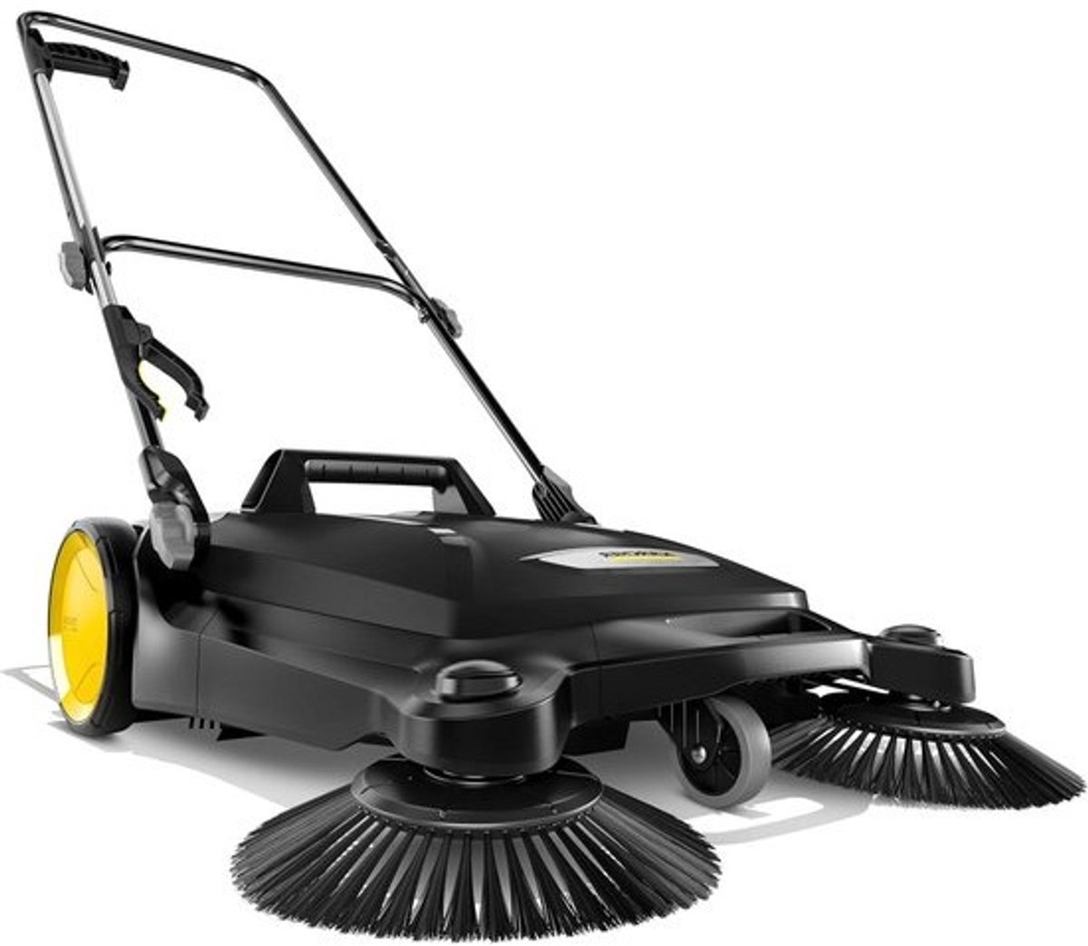 Veegmachine - Buitenveger - Oprit Schoonmaken - Stille Motorloze Werking - 5.25 Gallon - Zwart