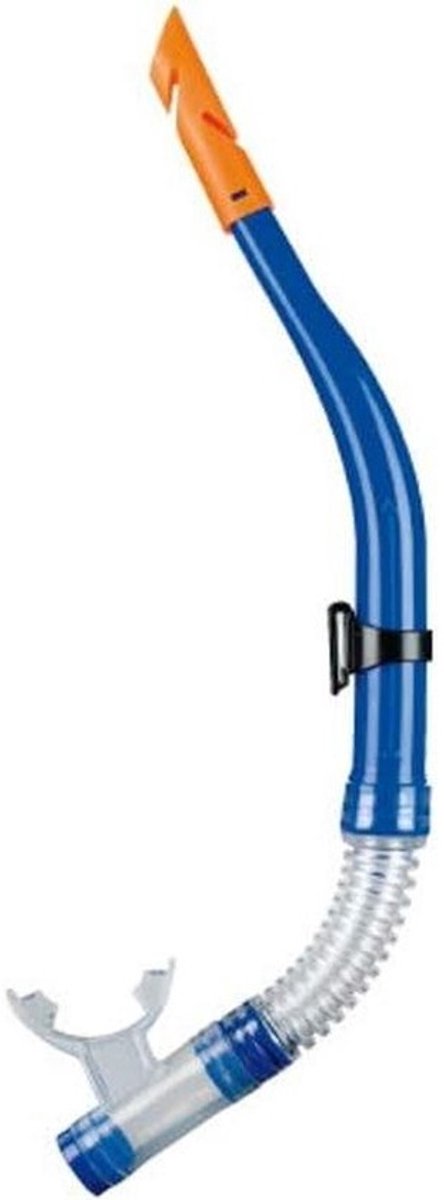 Snorkel Dry Top - Snorkelbuis Volwassenen - Duiken en Snorkelen - Speciaal Droog Bovenstuk - 51 cm - Blauw