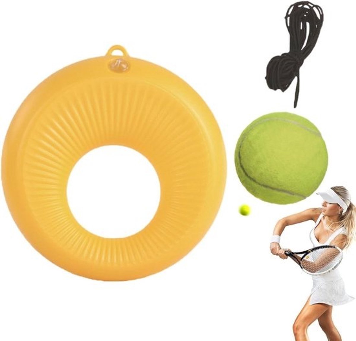 Tennis Reboundnet - Tennistrainer Solo - Tennis Oefenen - Aanpasbare Reactiesnelheid - 20x21x6cm - Niet gespecificeerd