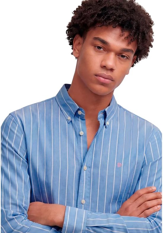 Superdry - Preppy Oxford Overhemd Relaxed Pasvorm - Heren - Lange mouwen shirts