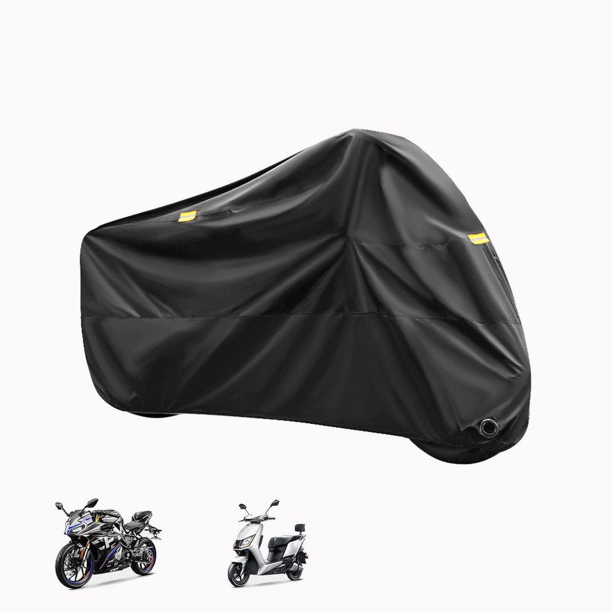 Motorhoes voor motorfiets - Waterdichte bescherming tegen weer en UV-straling - Zwart