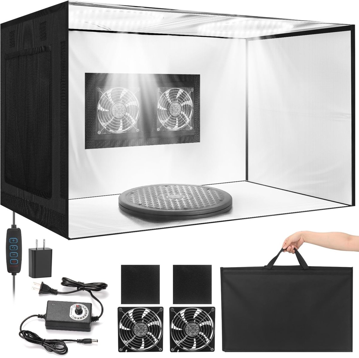 Airbrush Spray Booth met LED Licht en Ventilatie