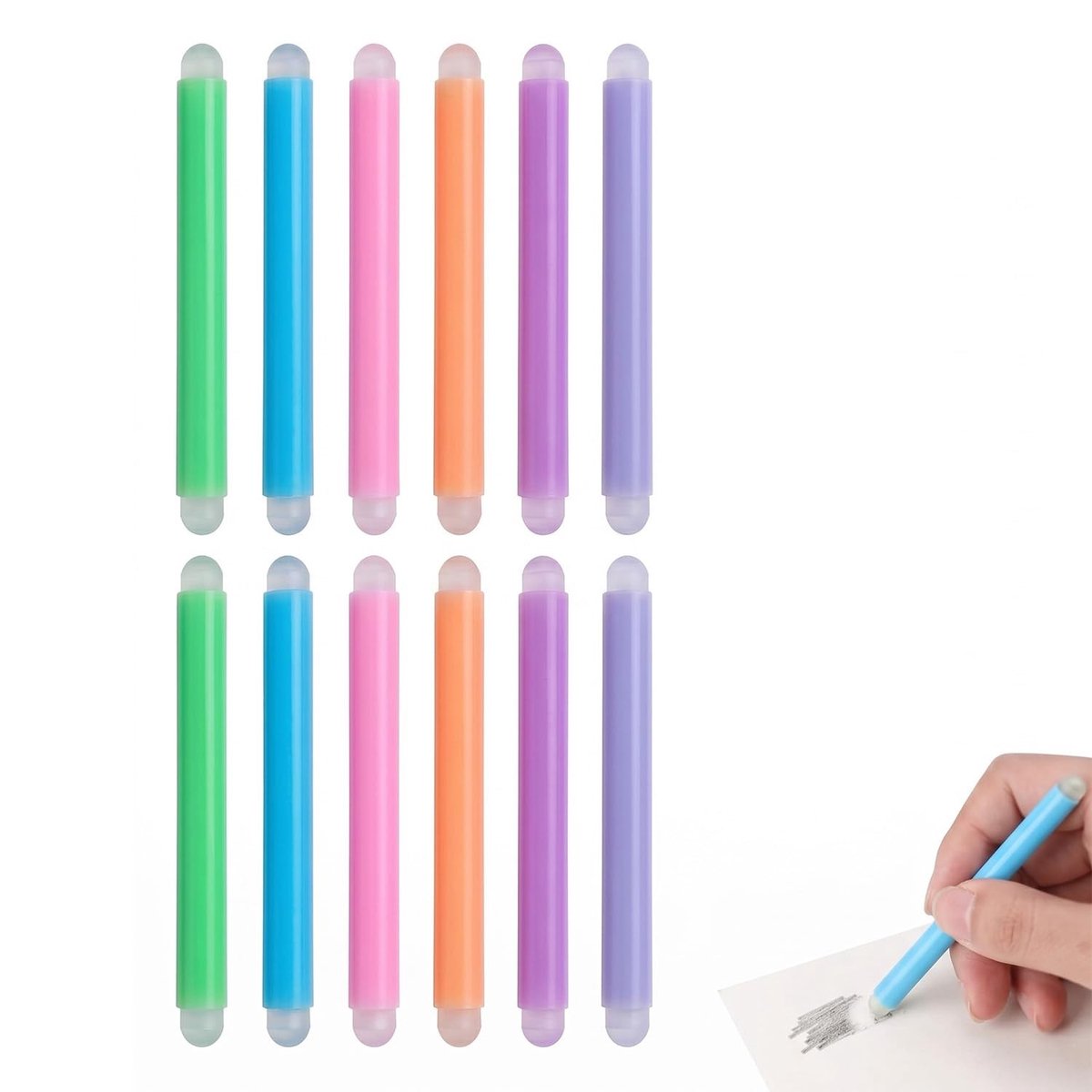 Set van 10 Gekleurde Gummen - Siliconen voor het Wissen van Inkt