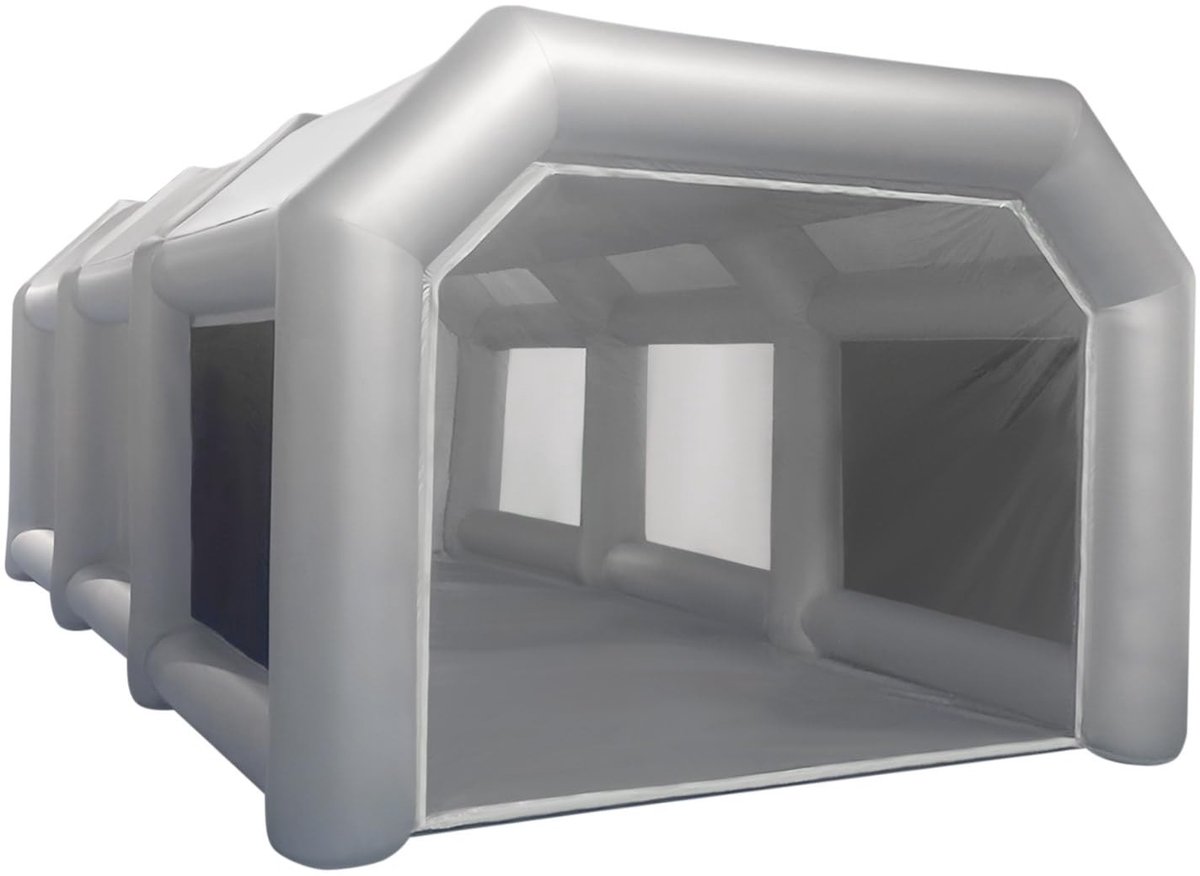 Opblaasbare verf booth - Grijs, 4 x 2.5 x 2.2 m voor schilderen van voertuigen