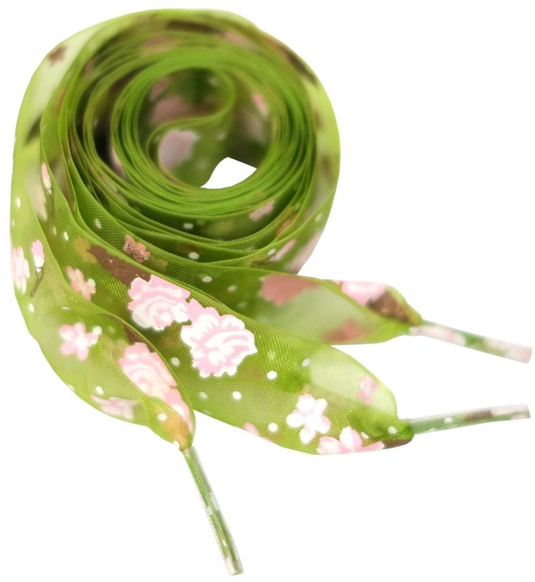 Schoenveters - 120 cm - Groene Organza