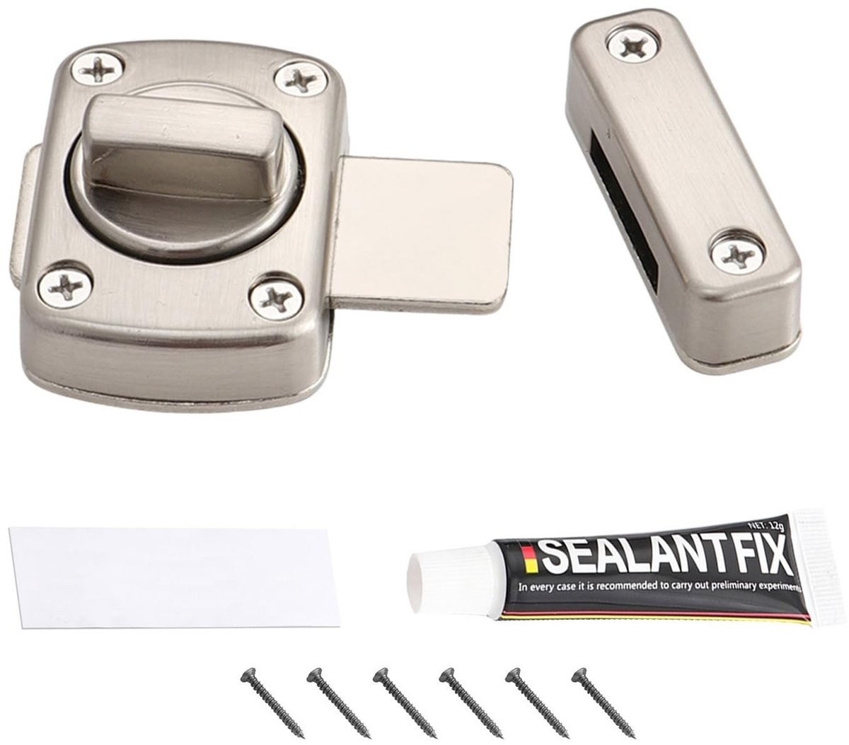 Deurslot Klink Draaien Bout - Zilver - Voor Binnen