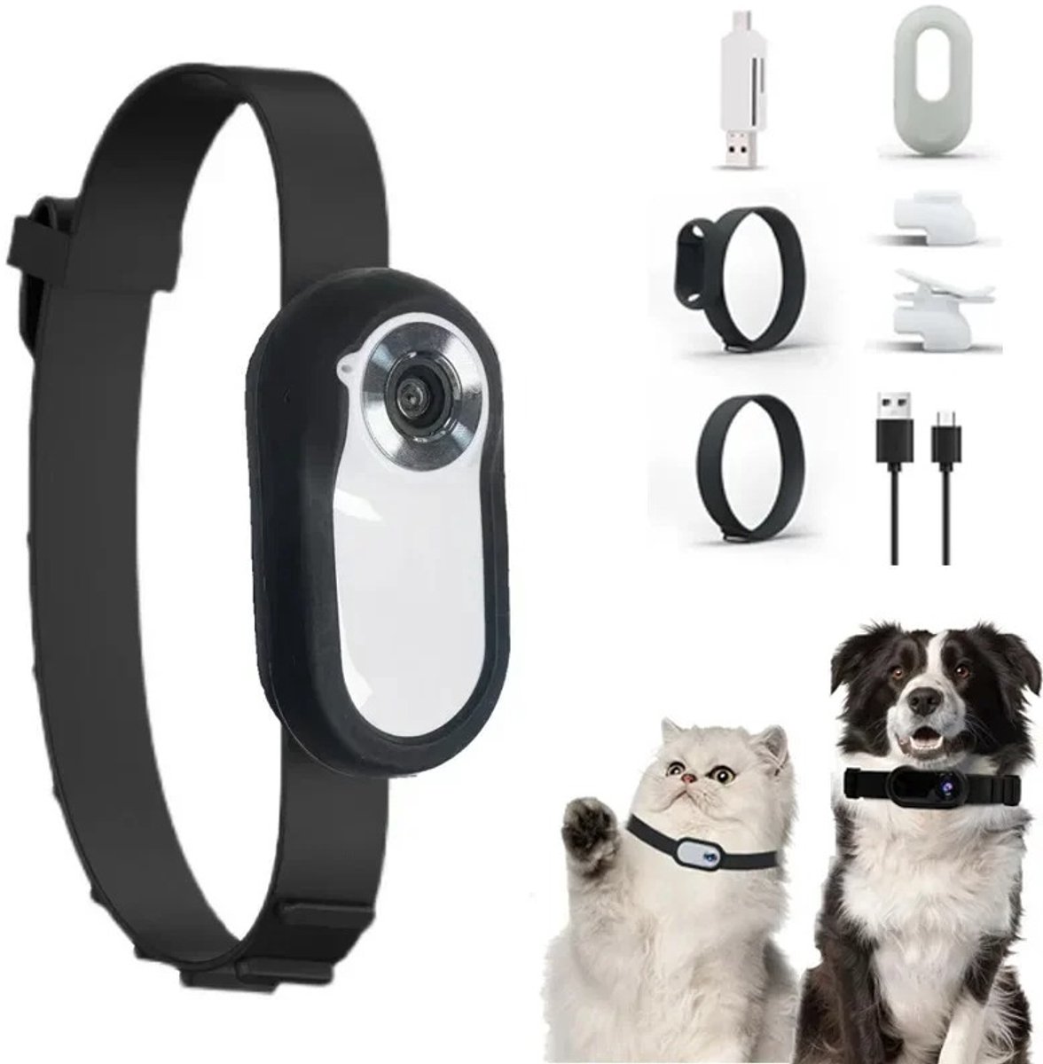 Prime Home Halsband Camera - Halsband GPS - Halsband katten - Kraag katten - Camera - GPS tracking - Huisdier - Katten - FULL HD - Geheugenkaart