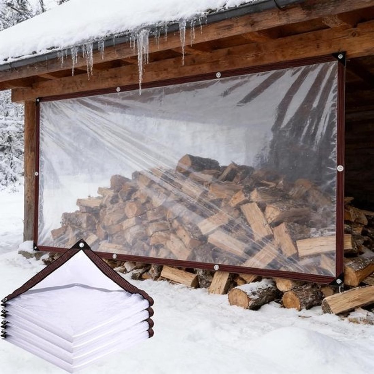 Waterdicht Afdekzeil - Dekzeil Transparant - Tuin Beschermen - 99% Doorzichtig - 230 x 390 cm - Kleurloos