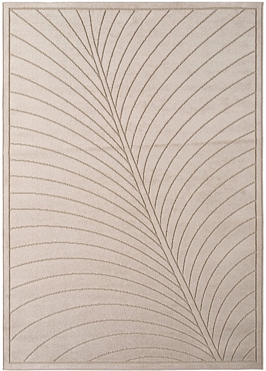 Dutch XXL Buitenkleed | Nova | Palmblad | Beige | 80x150 cm | Buitentapijt | Tuintapijt