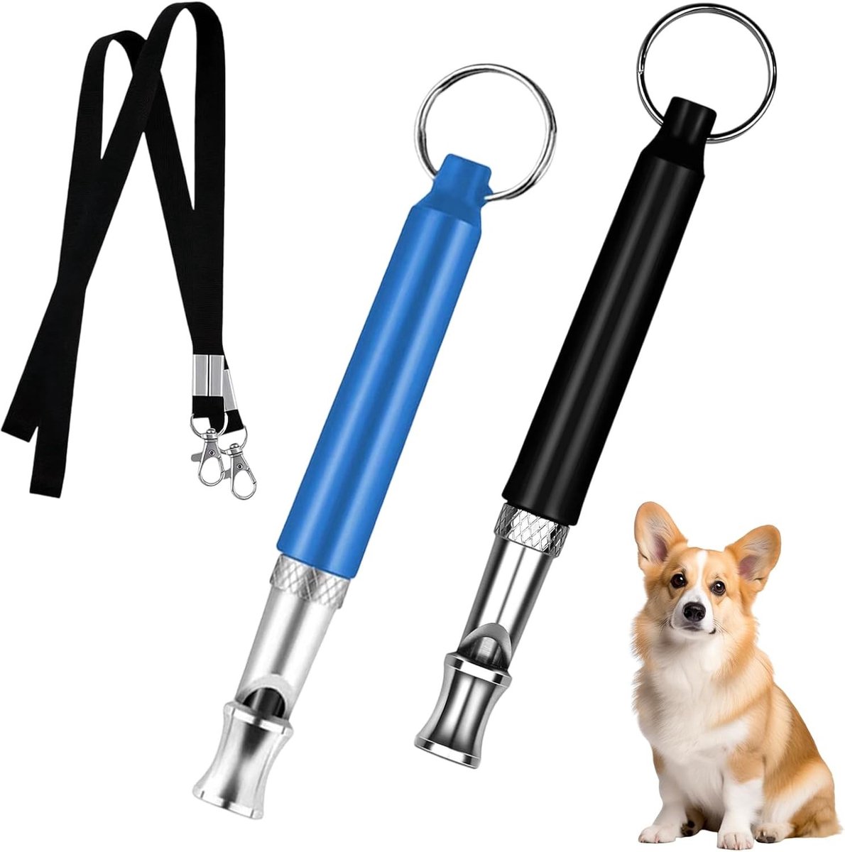 Set van 2 Hondenfluitjes voor Training - Hoogfrequente, Geluidsloze Hulpmiddelen voor Hondentraining en Herinnering