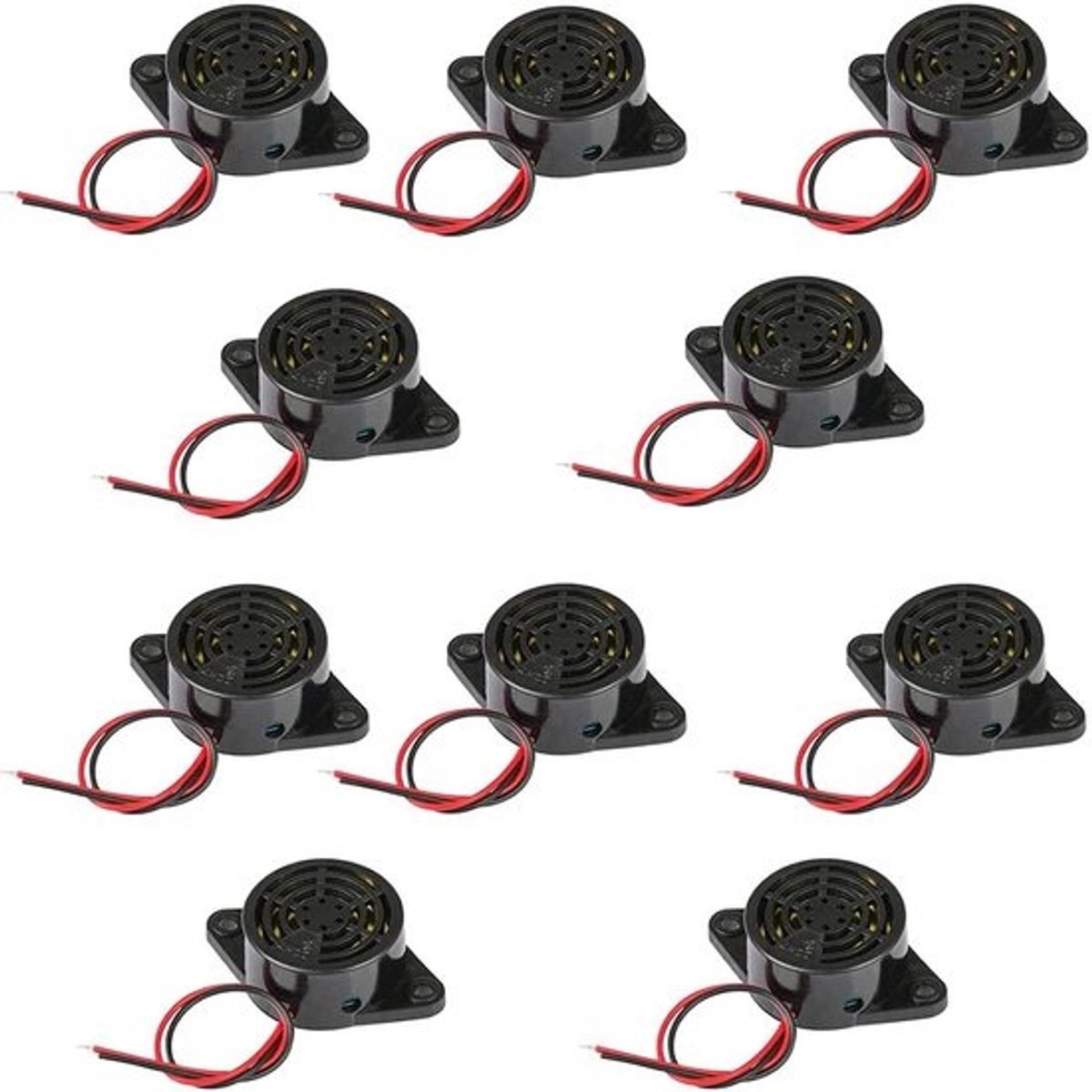 Elektronische Zoemer - Sirene Module - Waarschuwing Geluid - Intermitterende Piep - 12 Volt - Zwart