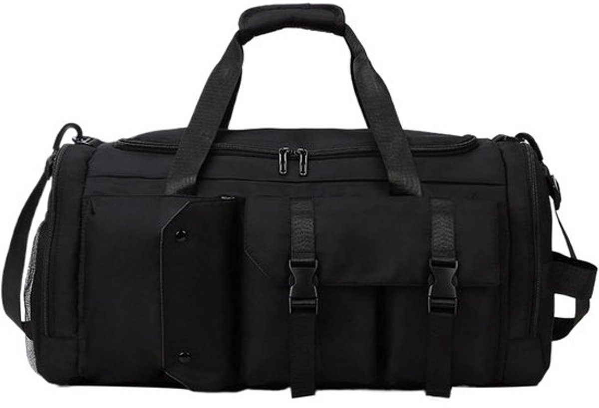 Weekend Tas - Draagtas Reistas - Sport en Reizen - Waterdicht met Scheiding - 56x29x27cm - Zwart