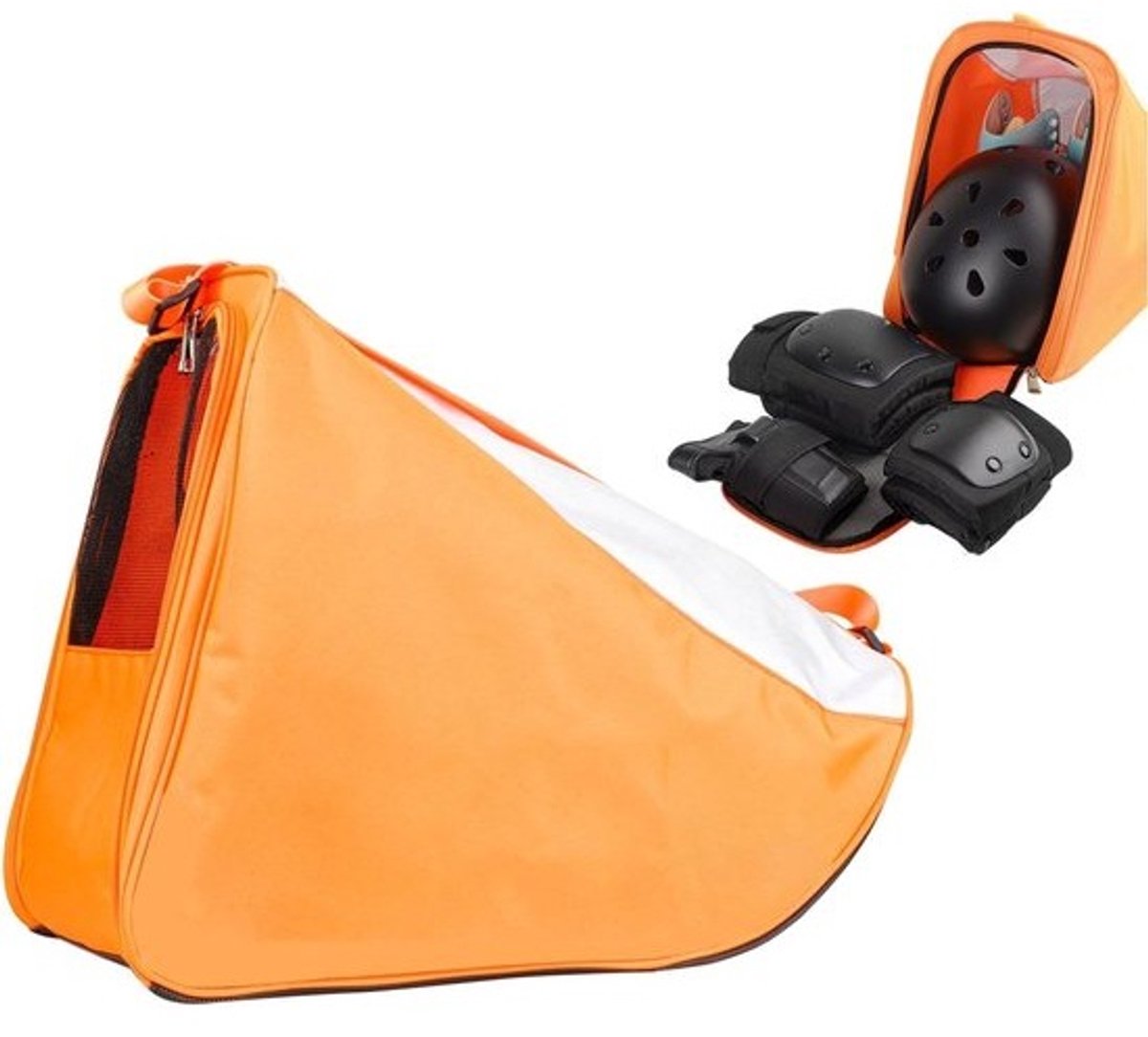 Rolschaatsen Tas - Schaatsen Opbergtas - Sportuitrusting Opbergen - Verstelbare Schouderband - 39x385x46cm - Oranje