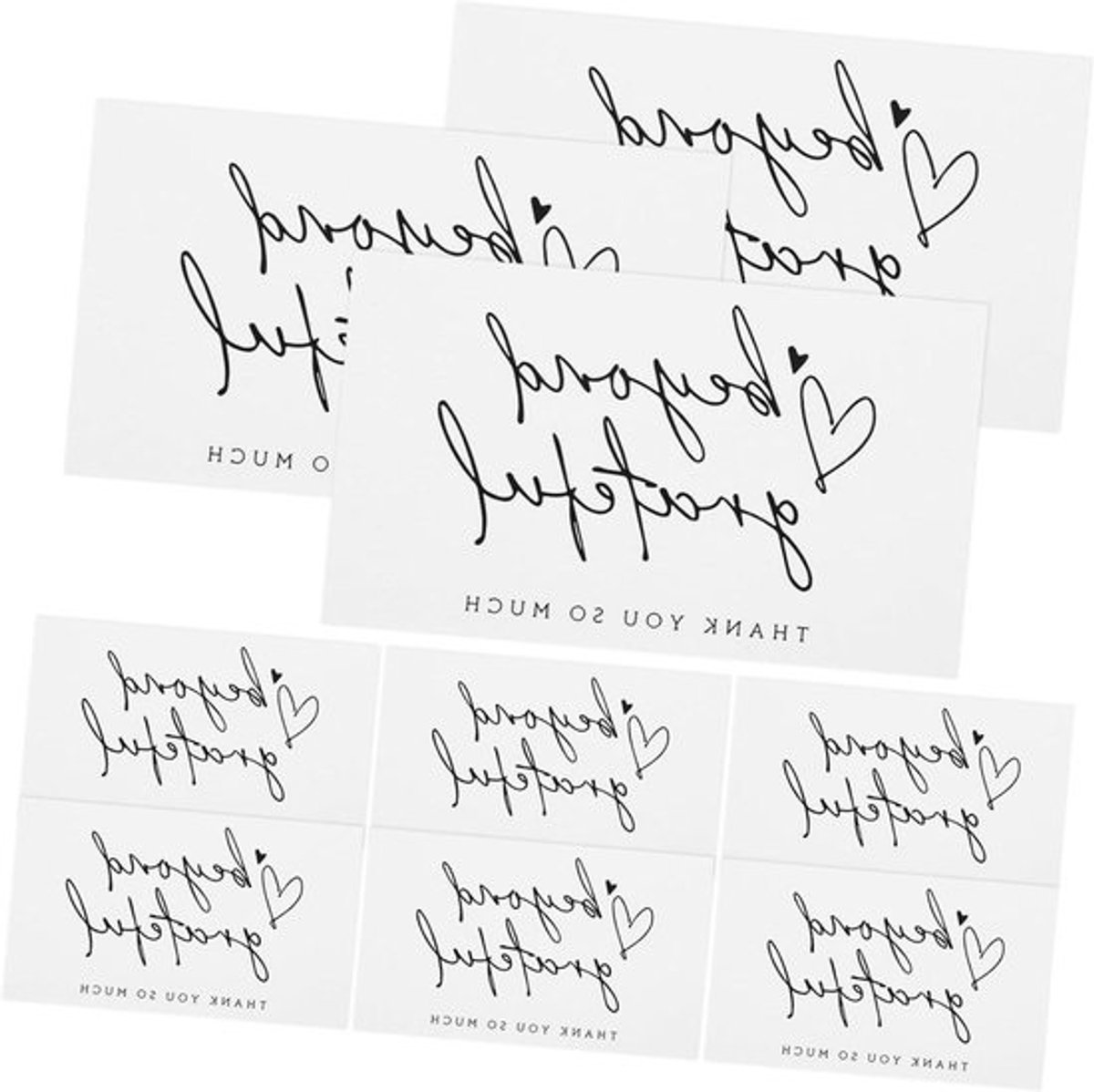 Bedankkaartjes - Wenskaarten Cadeaukaarten - Bedrijven Klanten Bedanken - Dik Papier - 100 stuks - Foto 2