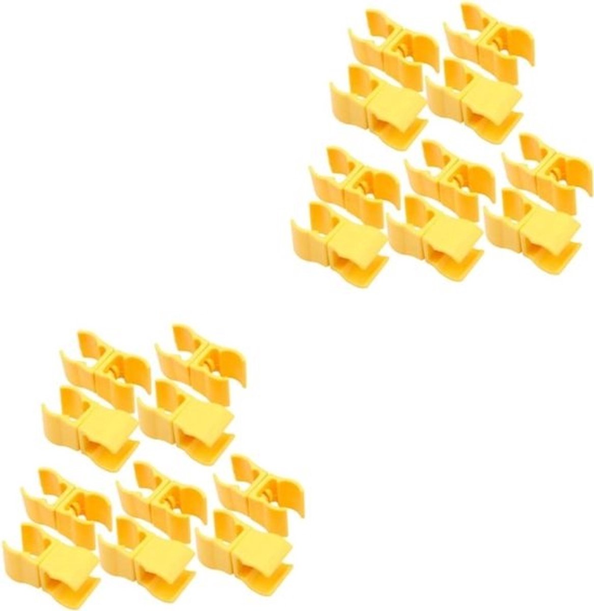 Voetbal Training Gesp - Marker Staaf Clip - Agility Verbeteren - Veelzijdig Trainingshulpmiddel - 20 stuks - Geel