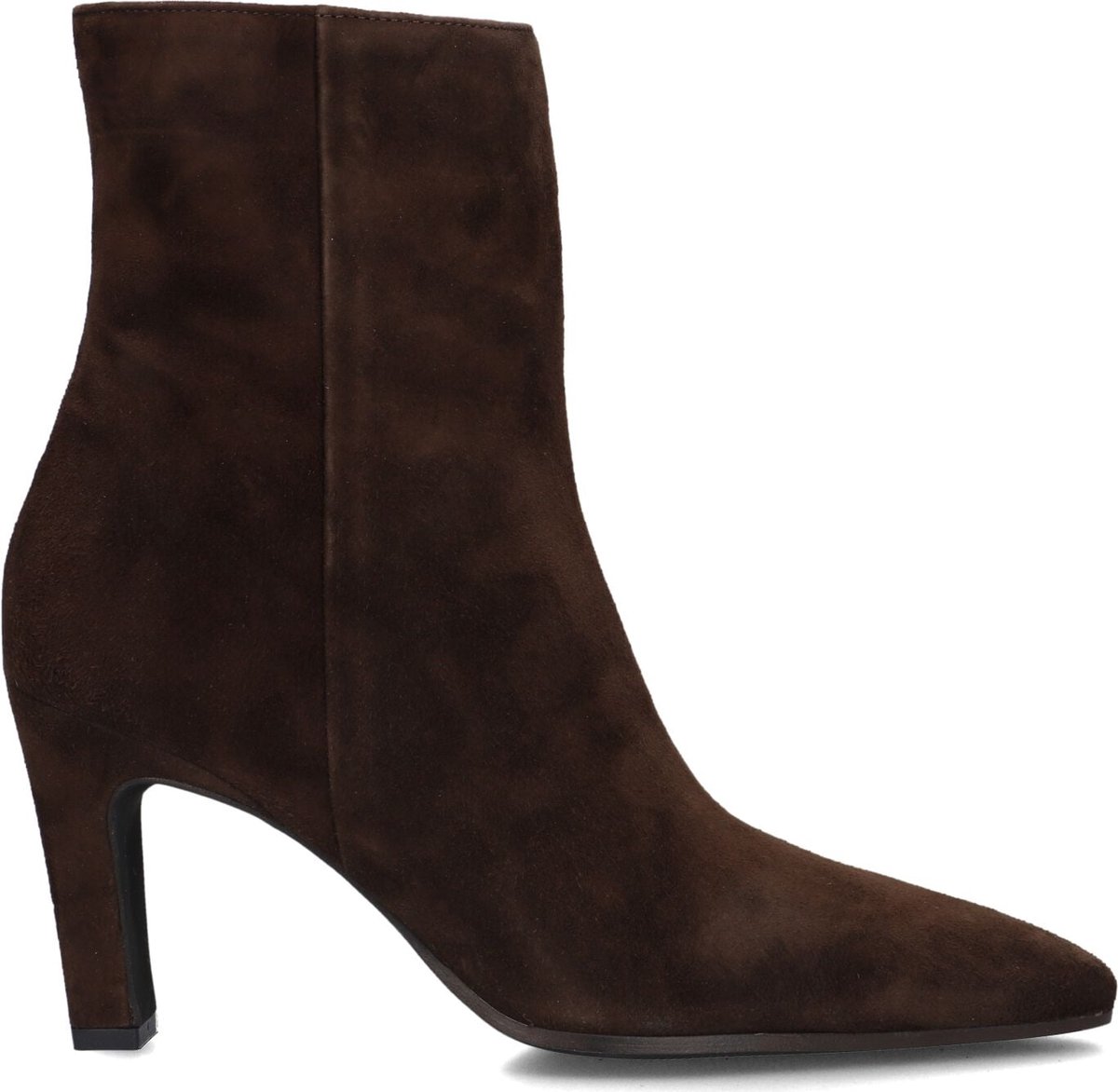 Notre-V 72539 Enkellaarsjes - Enkelboots met rits - Dames - Bruin - Maat 38