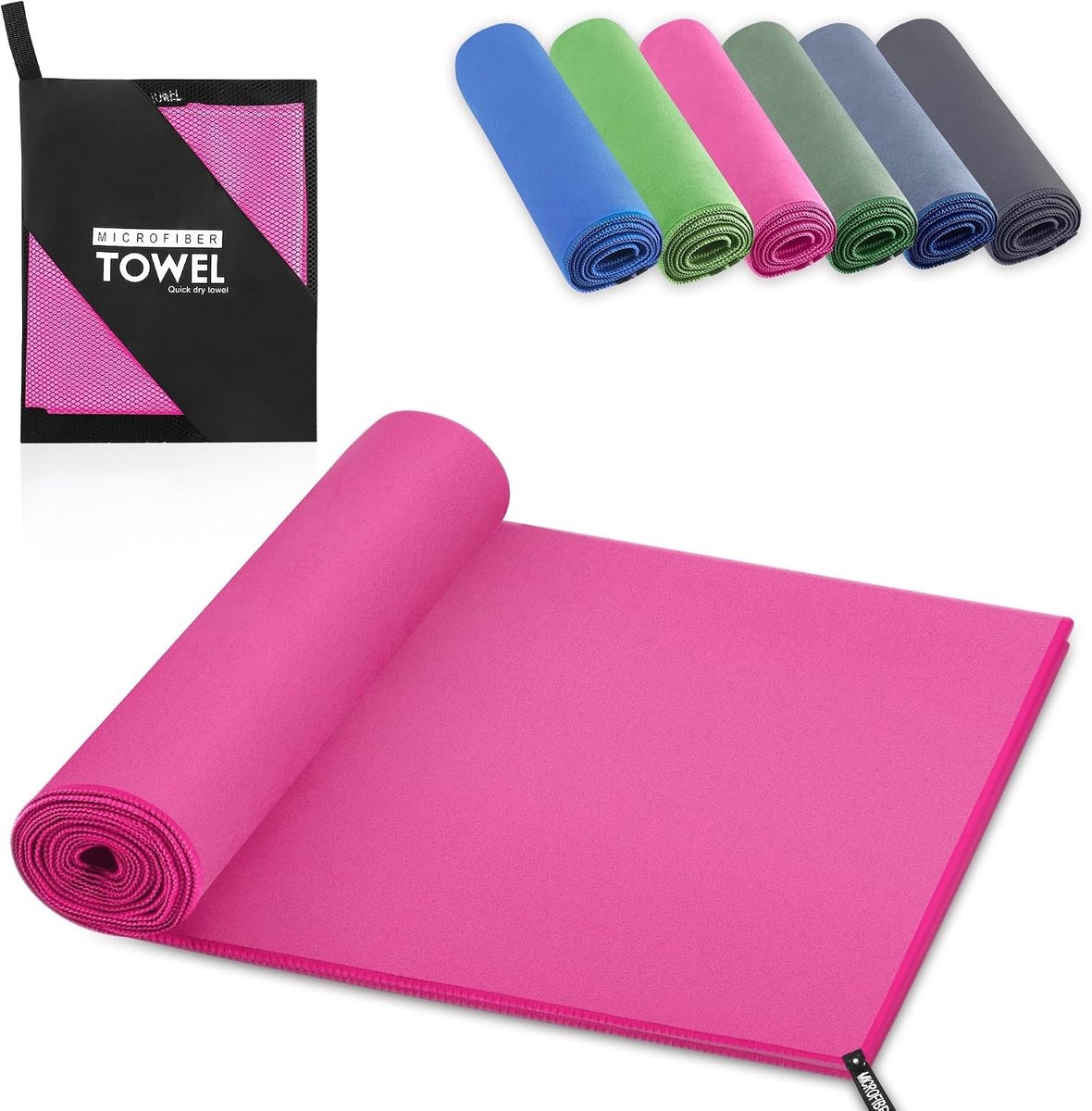 Sneldrogende microvezel handdoek voor sport, reizen en strand - 40 x 80 cm, ideaal voor fitness en outdoor activiteiten