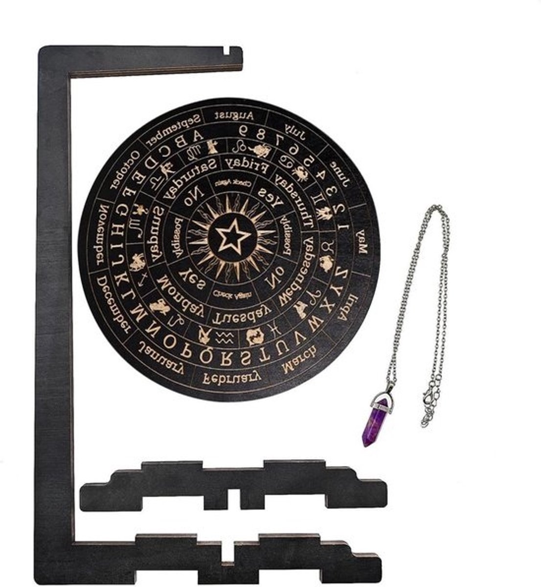 Pendel Presentatiestandaard - Kristallen Display Heks - Spirituele Oefeningen - Handgemaakt Houtnerf - Diameter 22 cm - Niet gespecificeerd