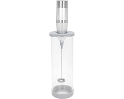 Elektrische Opschuimer - Melk Eierklopper - Koffie Smoothies - Dubbele Snelheid - 23 cm - Zilver