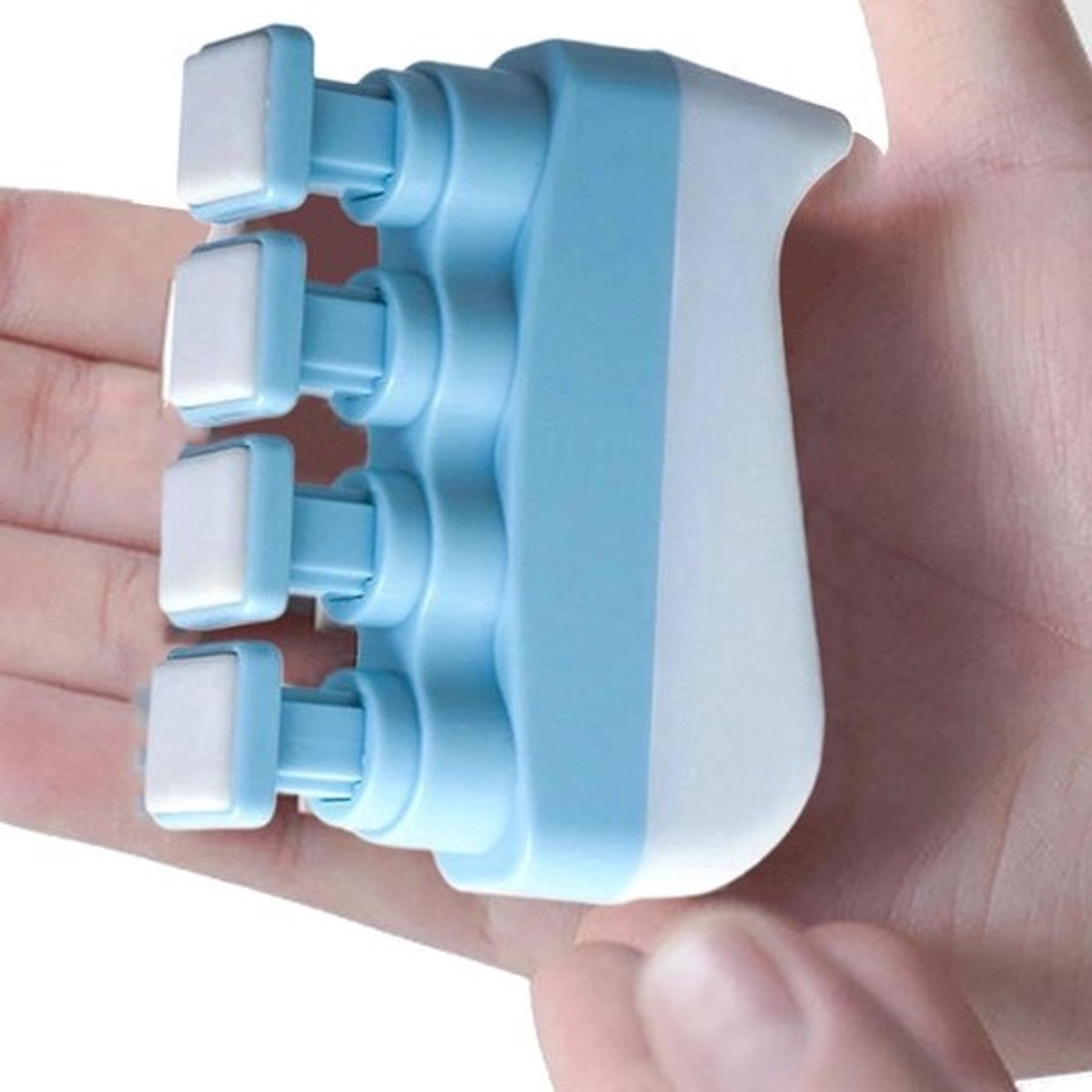 Grip Strength Trainer - Hand Versterker - Kracht Opbouwen - Verstelbare Weerstand - 9 x 7.5 x 1.8 cm - Blauw