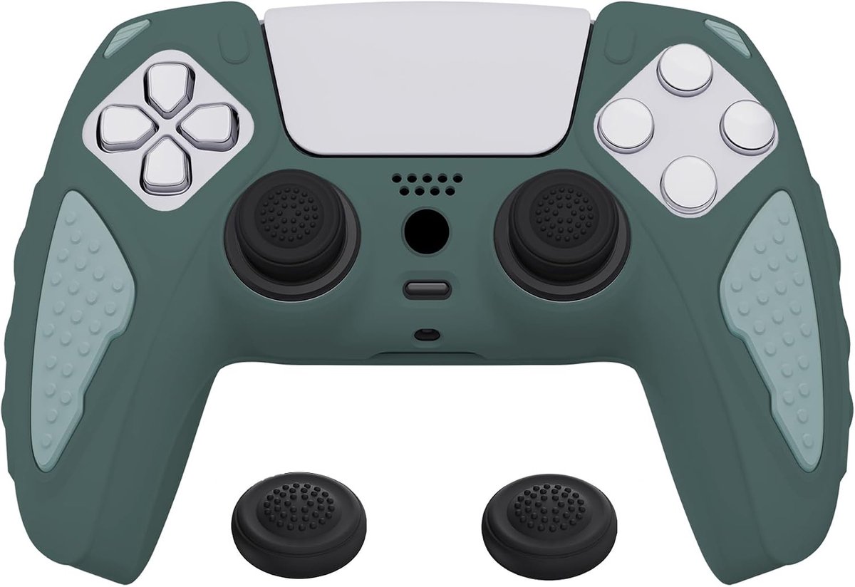Siliconen Hoes Tweekleurig - Geschikt voor PS5 Controller - Met Duimgrepen