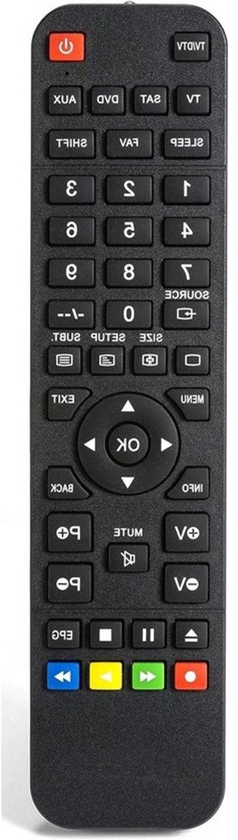 Vervangende Afstandsbediening - Reserve Controller - TV Bediening - Directe Werking - 10 Meter Bereik - Zwart