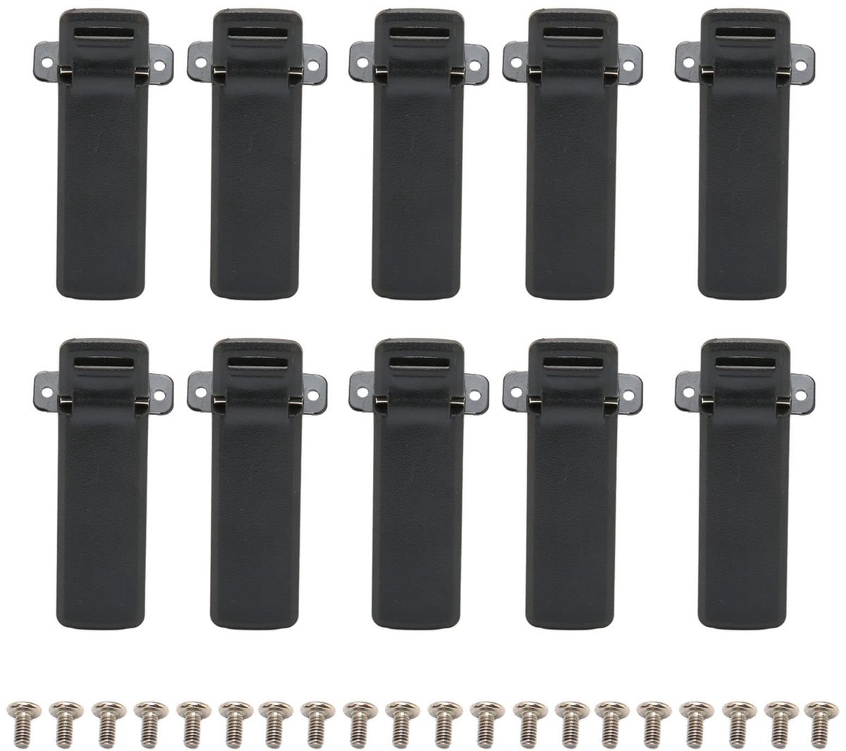 10 Stuks Radio Belt Clip - Geschikt voor Baofeng UV 5R Series - Zwart