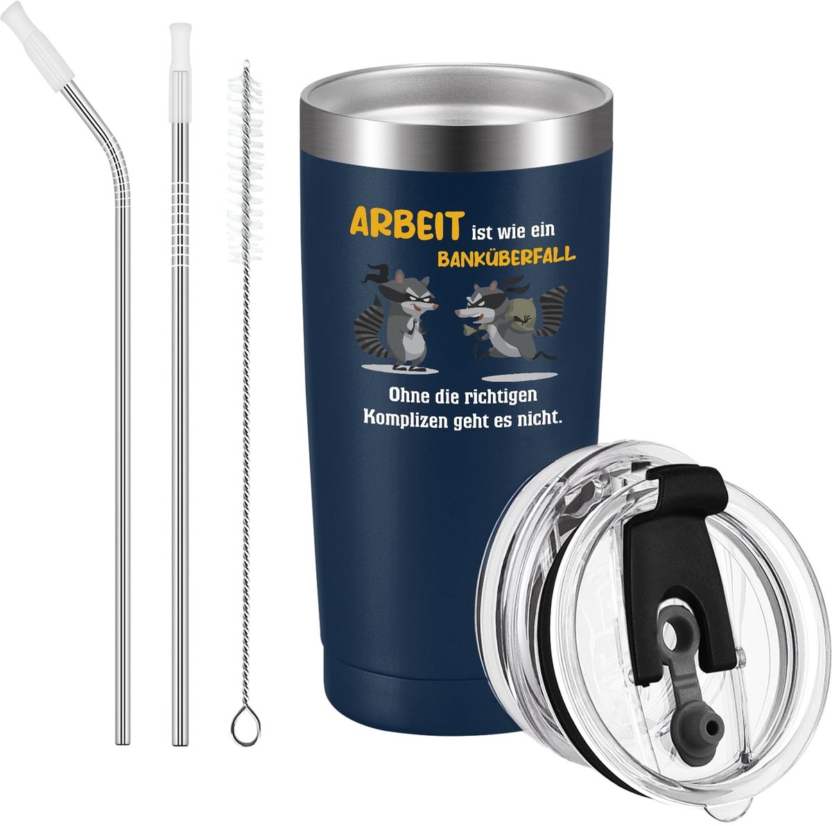 Thermo Koffiemok To Go - 600ml, Donkerblauw