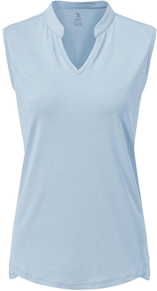 Dames Sport Tanktop - Ademend V-hals - Babyblauw