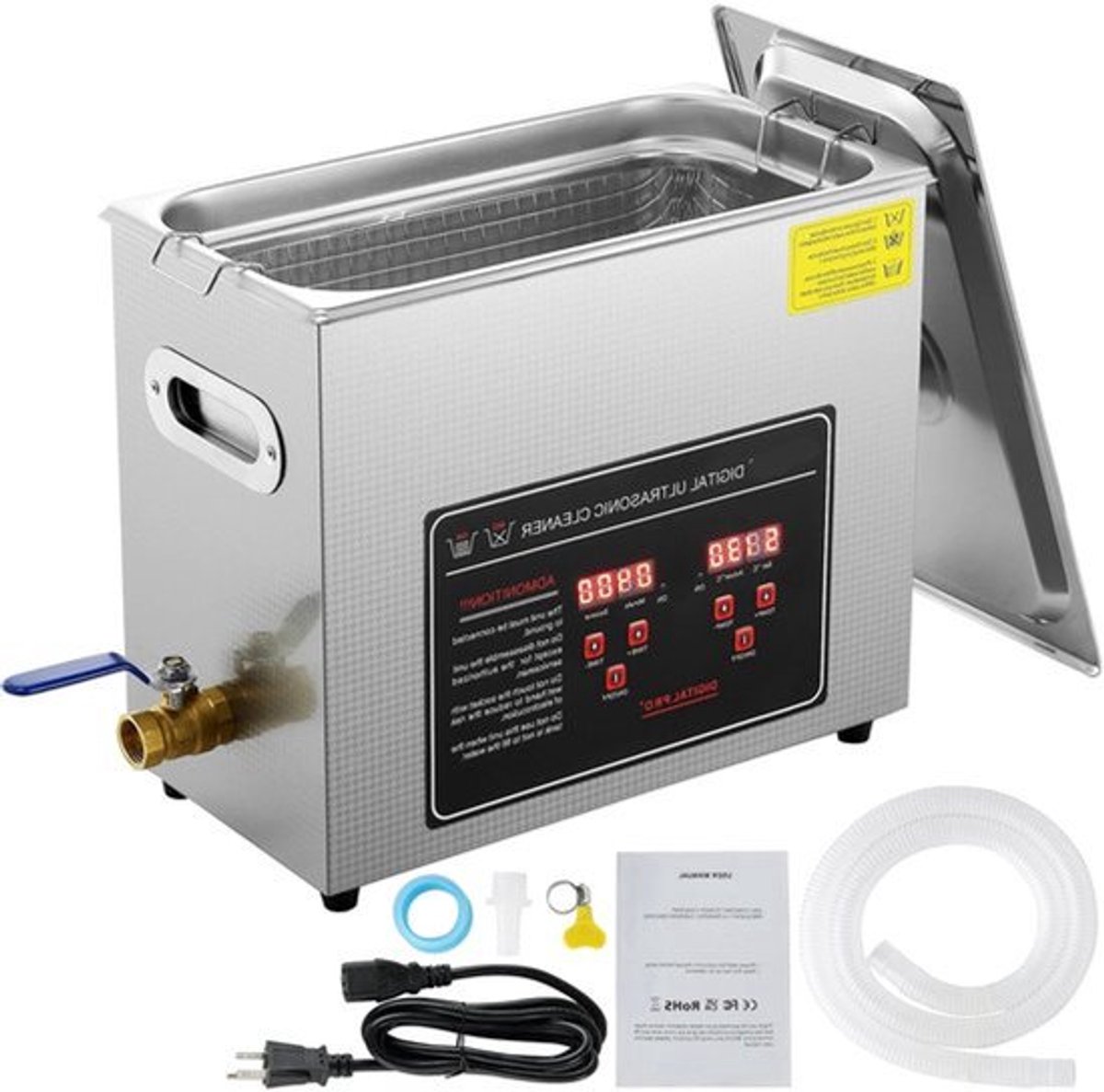 Ultrasoon Reiniger - Reinigingsapparaat voor Sieraden en Brillen - 30L - Ultrasone - Ultrasonic Cleaner - met Digitale Timer en Verwarming - Extra Grote Roestvrijstalen Reinigingsmachine - voor Professioneel Gebruik