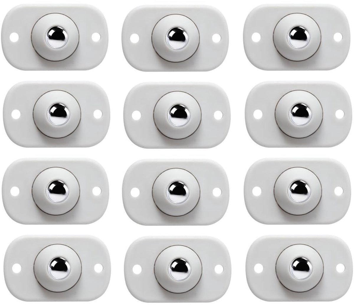 Set van 12 Zelfklevende Mini Wielen, 360 Graden Balwielen voor Meubels en Apparaten