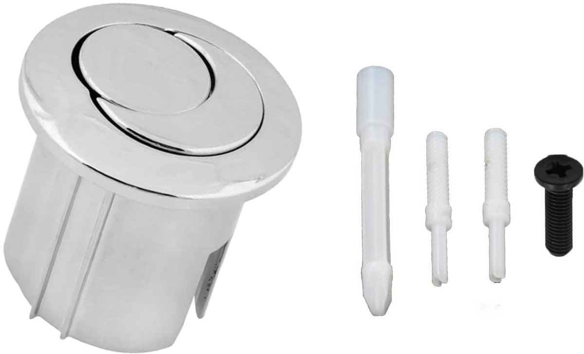 Toilet Push Button - Dubbel en kort - Chroomkleurig