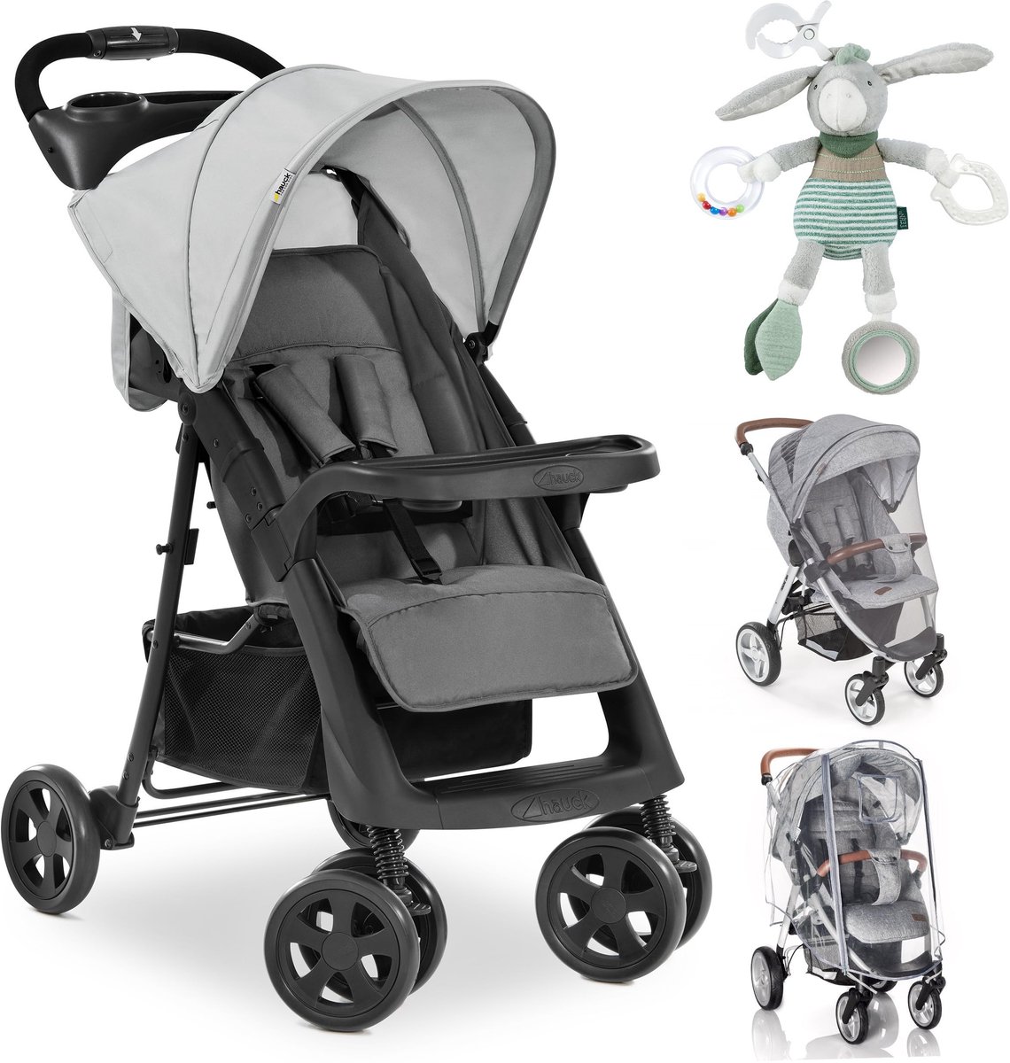 Shopper Neo II Buggy met accessoires en Fehn speelgoed - Grijs