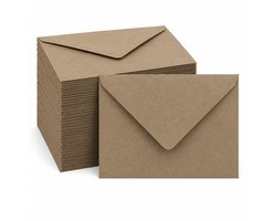 Cards & Crafts 100 Luxe enveloppen - C6 - Kraft - 162x114mm - 110 grams