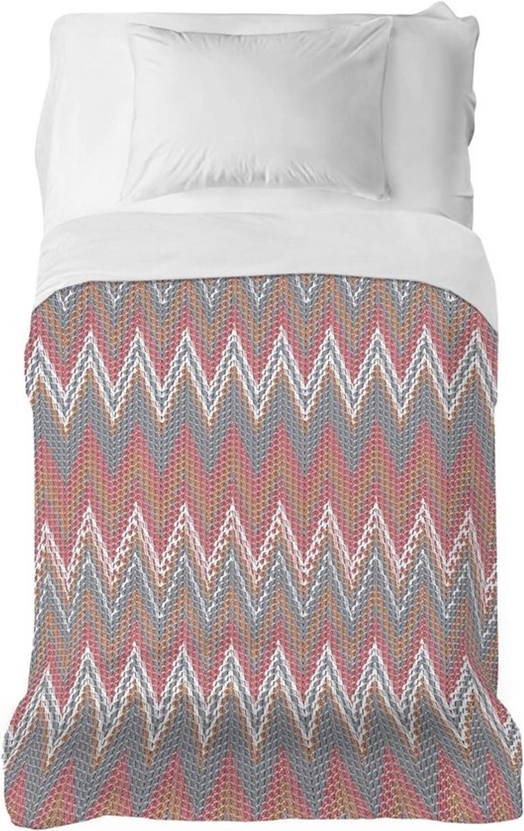 Sprei Katoen - Dekbed Laken - Bed Opdekken - 100% Piqué Katoen - 170 x 280 cm - Koraal